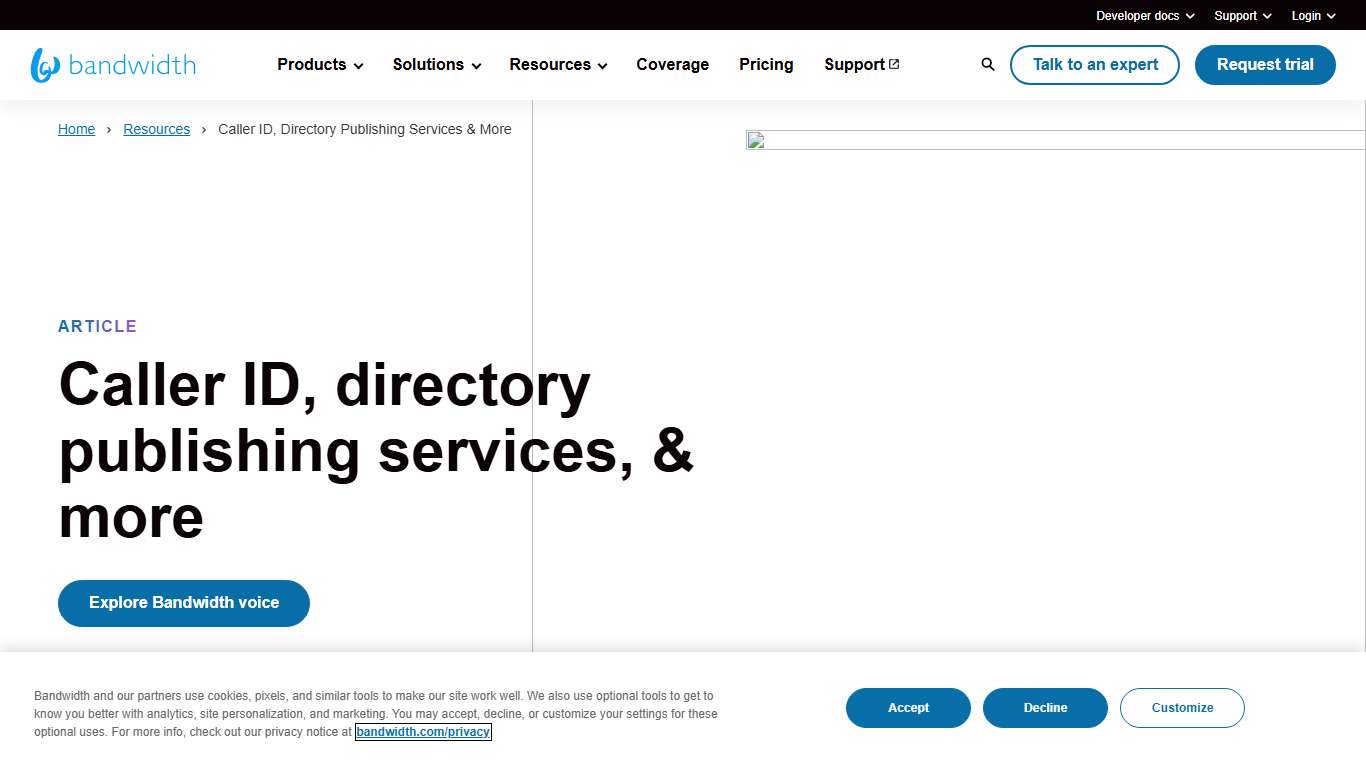 Caller ID, Directory Publishing Services & More Bandwidth